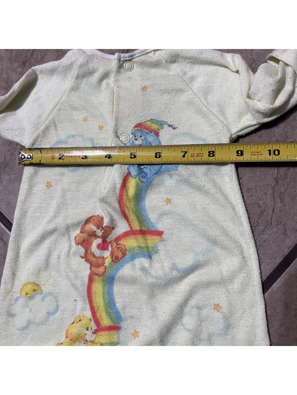 Vintage Carters Care Bear Baby Sleep Sack Gown Pajamas Mittens USA Layette Size